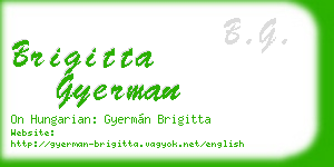 brigitta gyerman business card