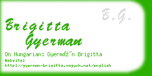 brigitta gyerman business card